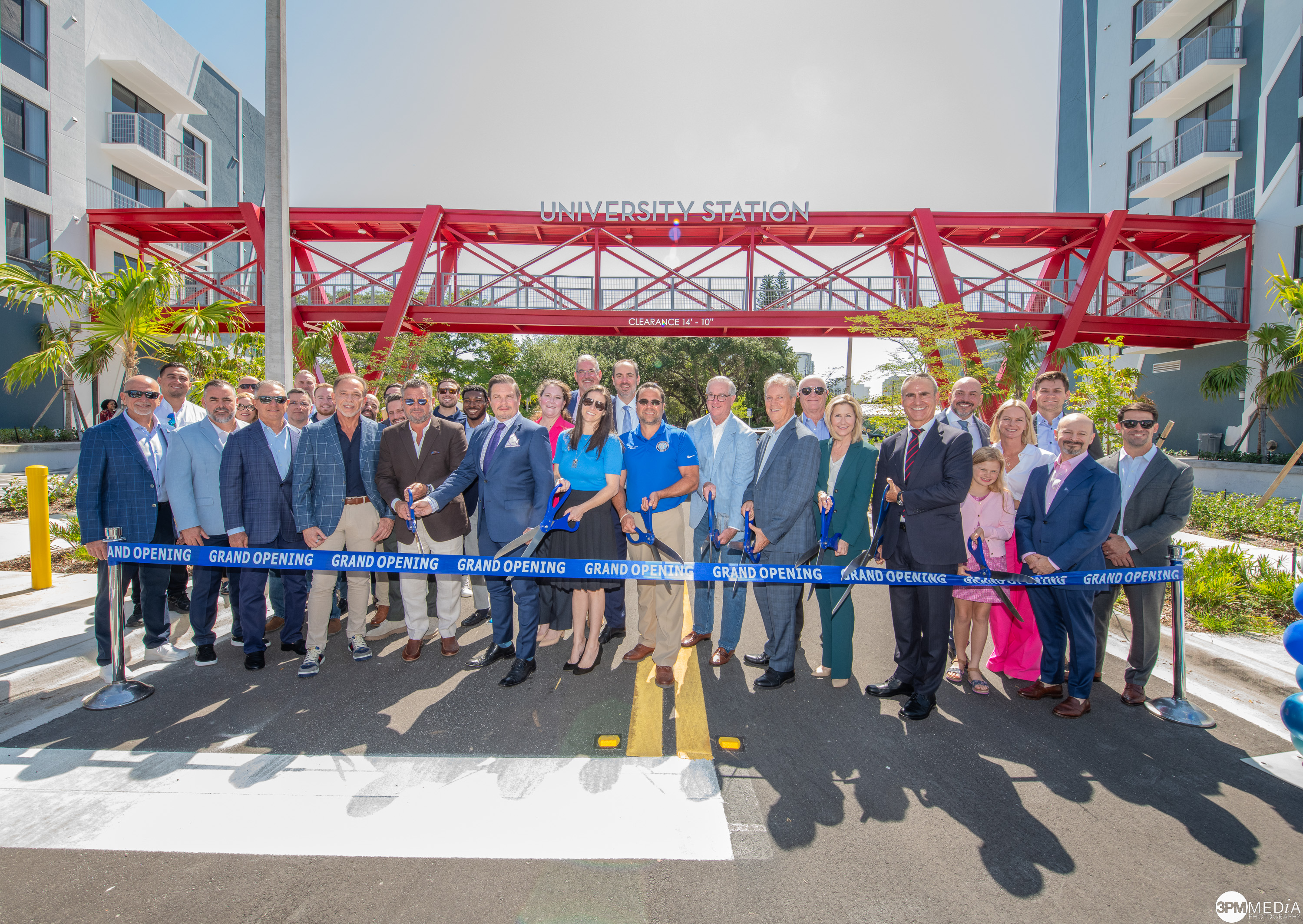 ribbon cuttin at university station