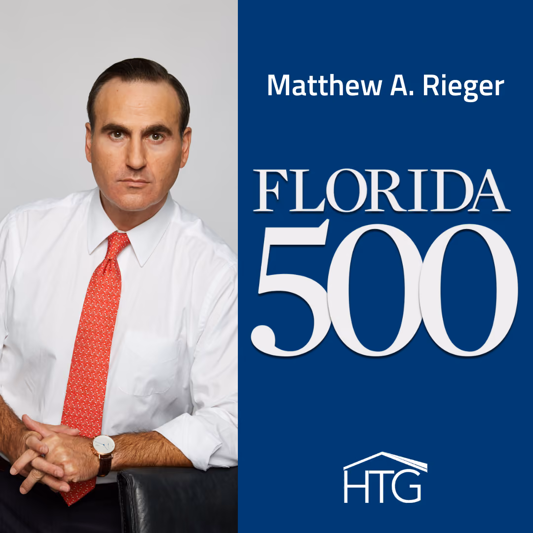 FL Trend 500 - Matthew A. Rieger: Florida's Most Influential Business Leader 2021