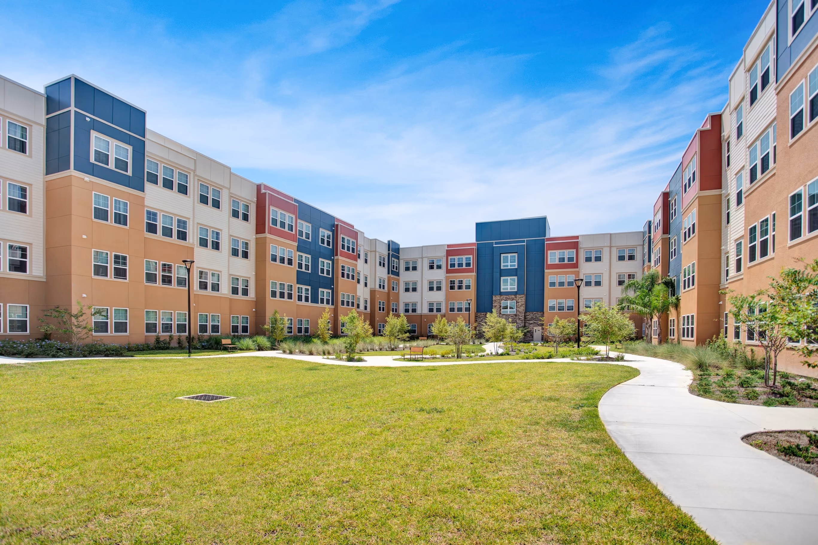 apartment buildings