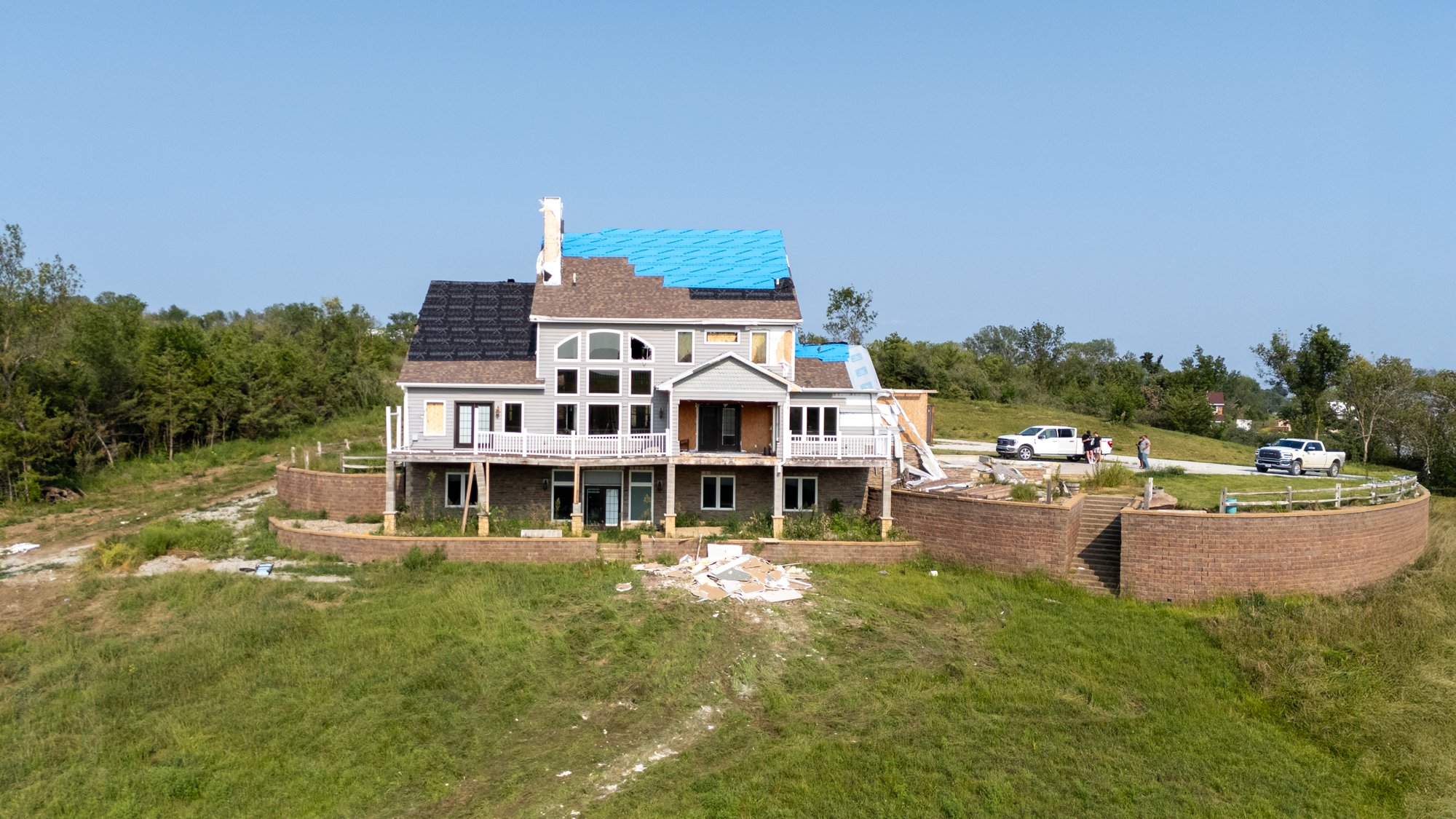 Home under construction — before