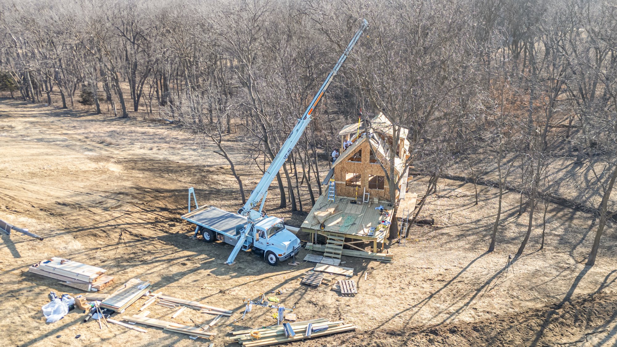 Crane build in progress