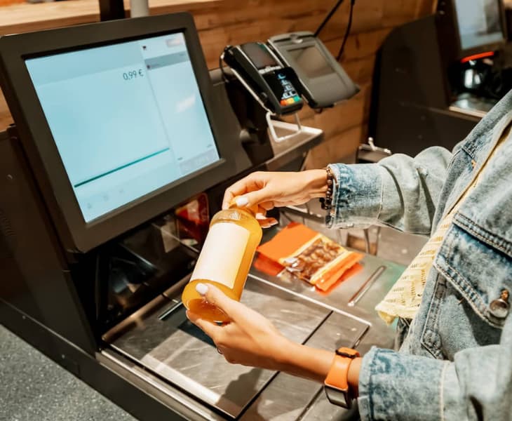 checking out with a retail pos systems 