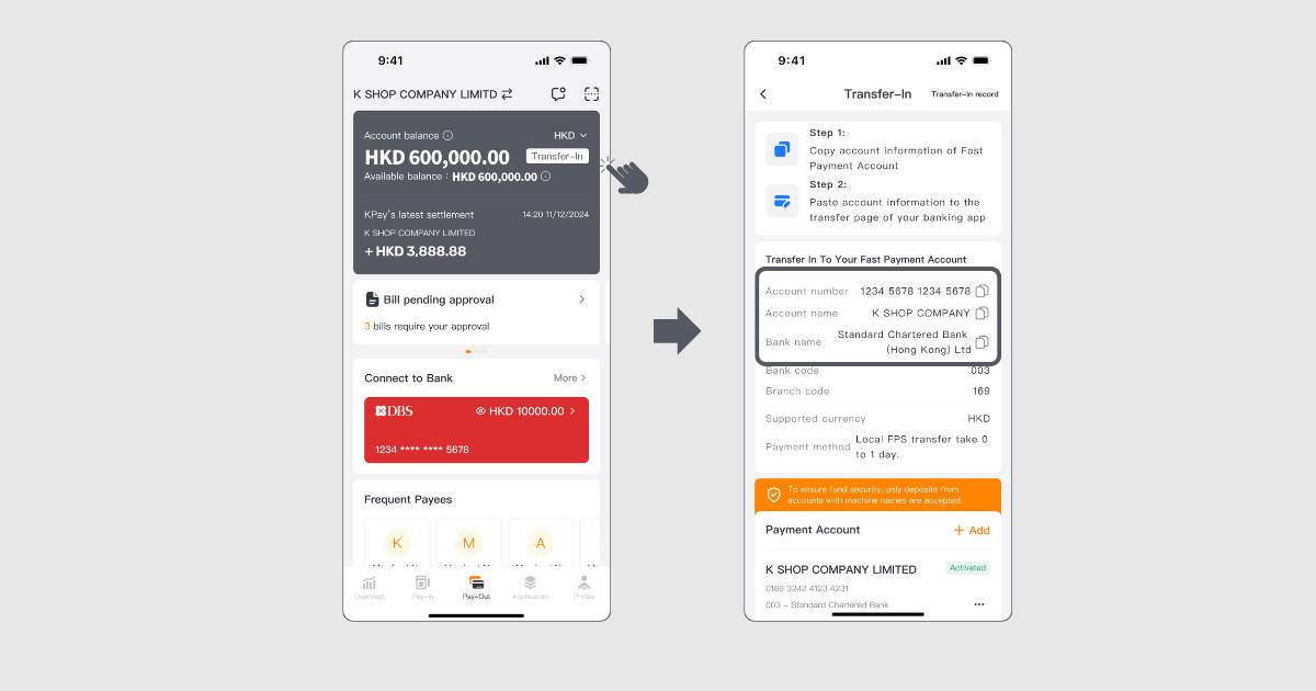 how to add funds into your payment account