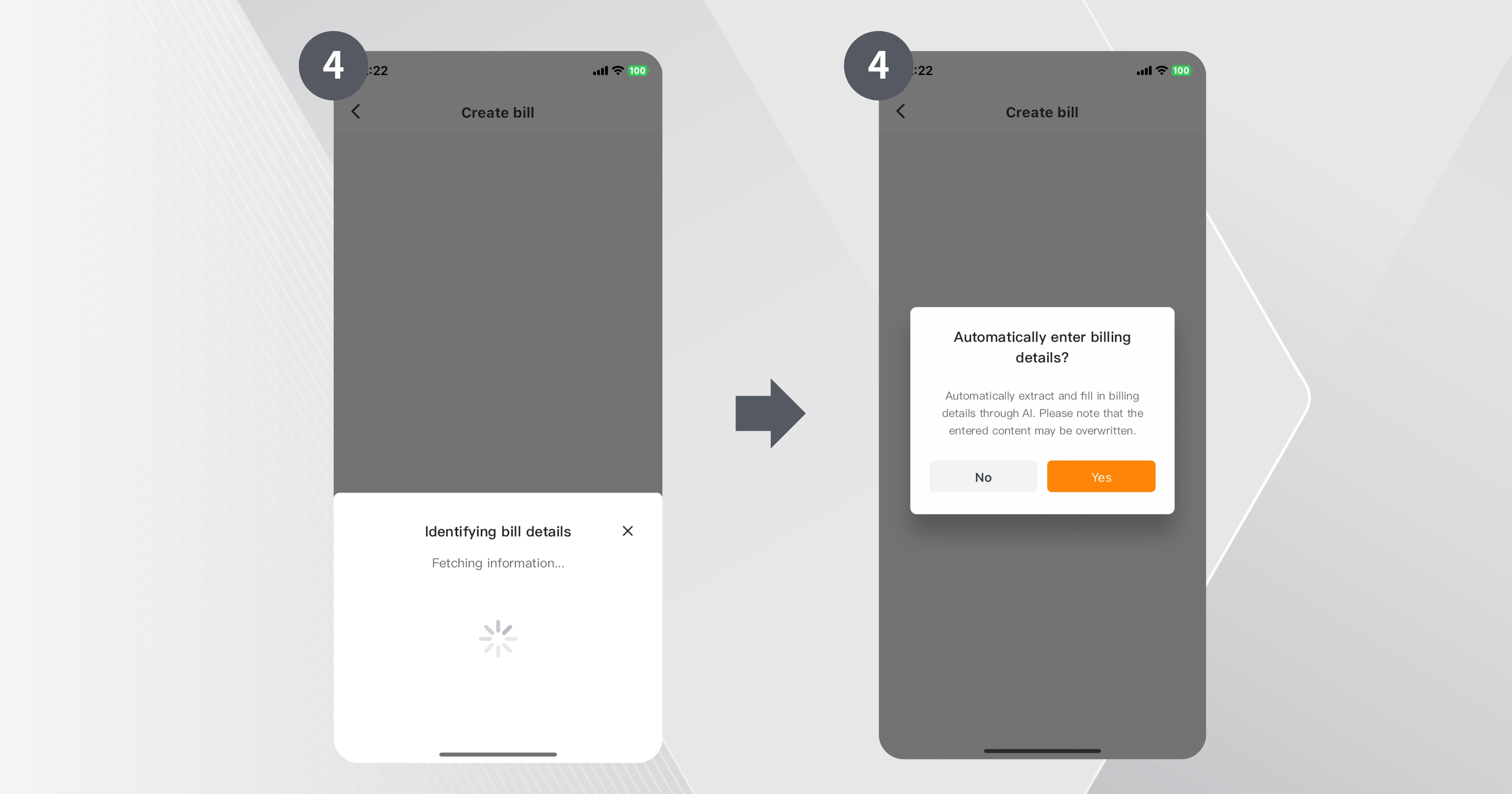 Step 4 of how to import bills from WhatsApp