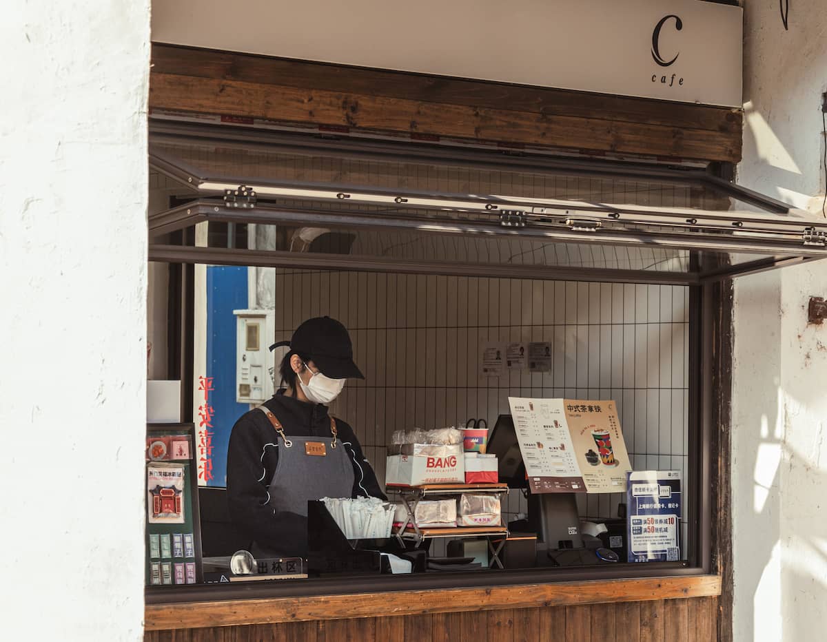 small business cafe with POS