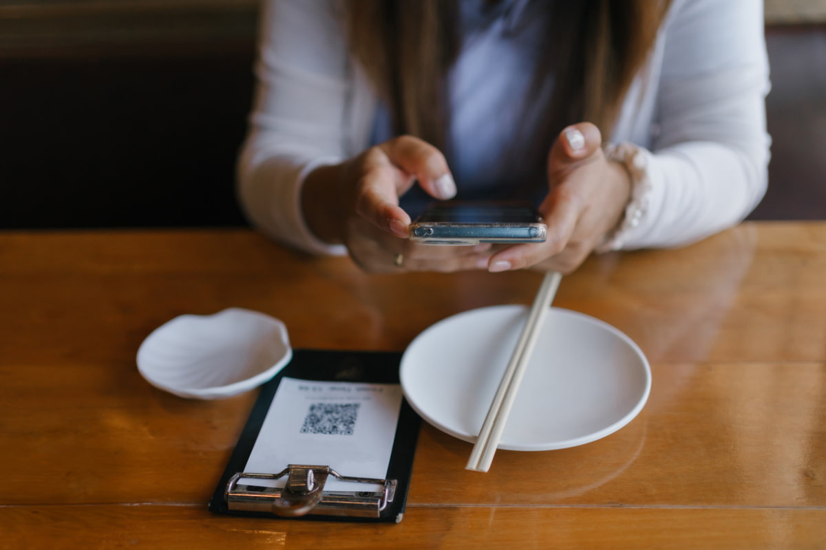 scanning to order via QR code