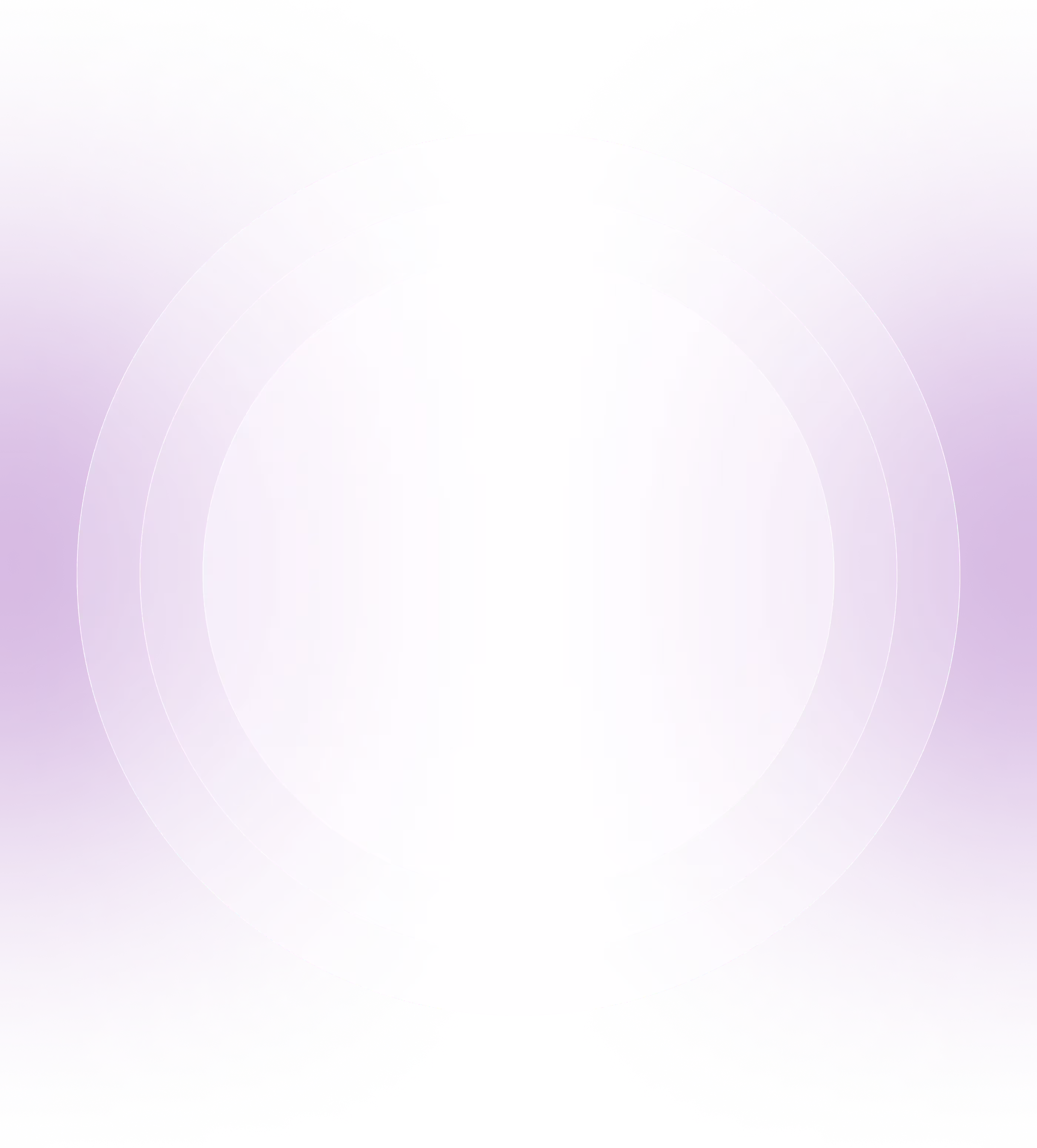 Erino_bg Bright white circular shape with soft purple gradient rings on a purple background.