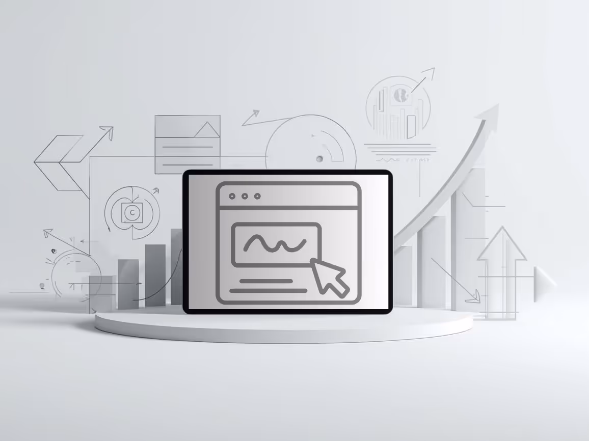 Symbolische Darstellung einer Website-Optimierung mit Wachstumsdiagrammen – SEO und Webdesign für Gastronomie und Restaurant-Websites