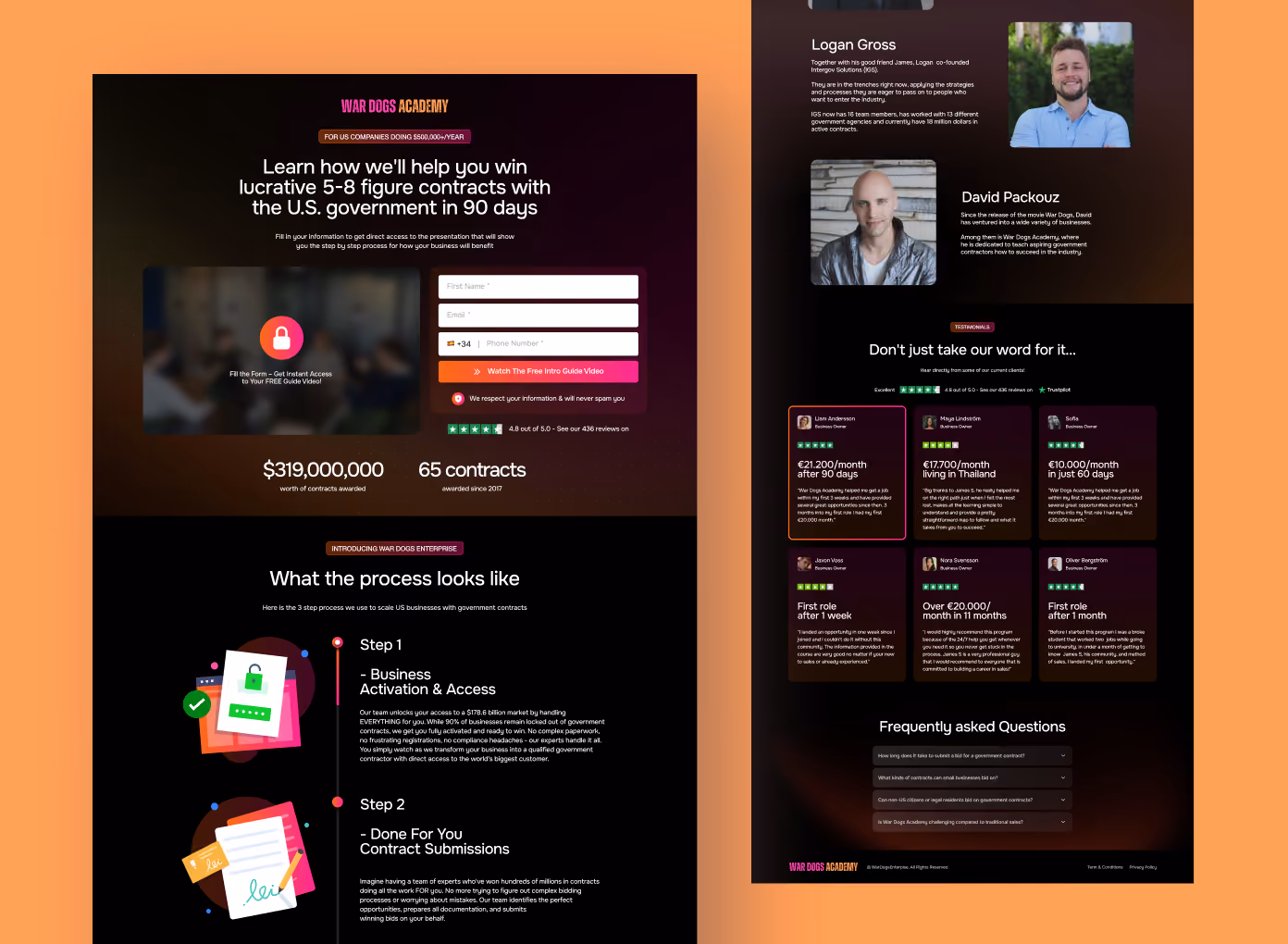 Wardogs Academy Website Redesign