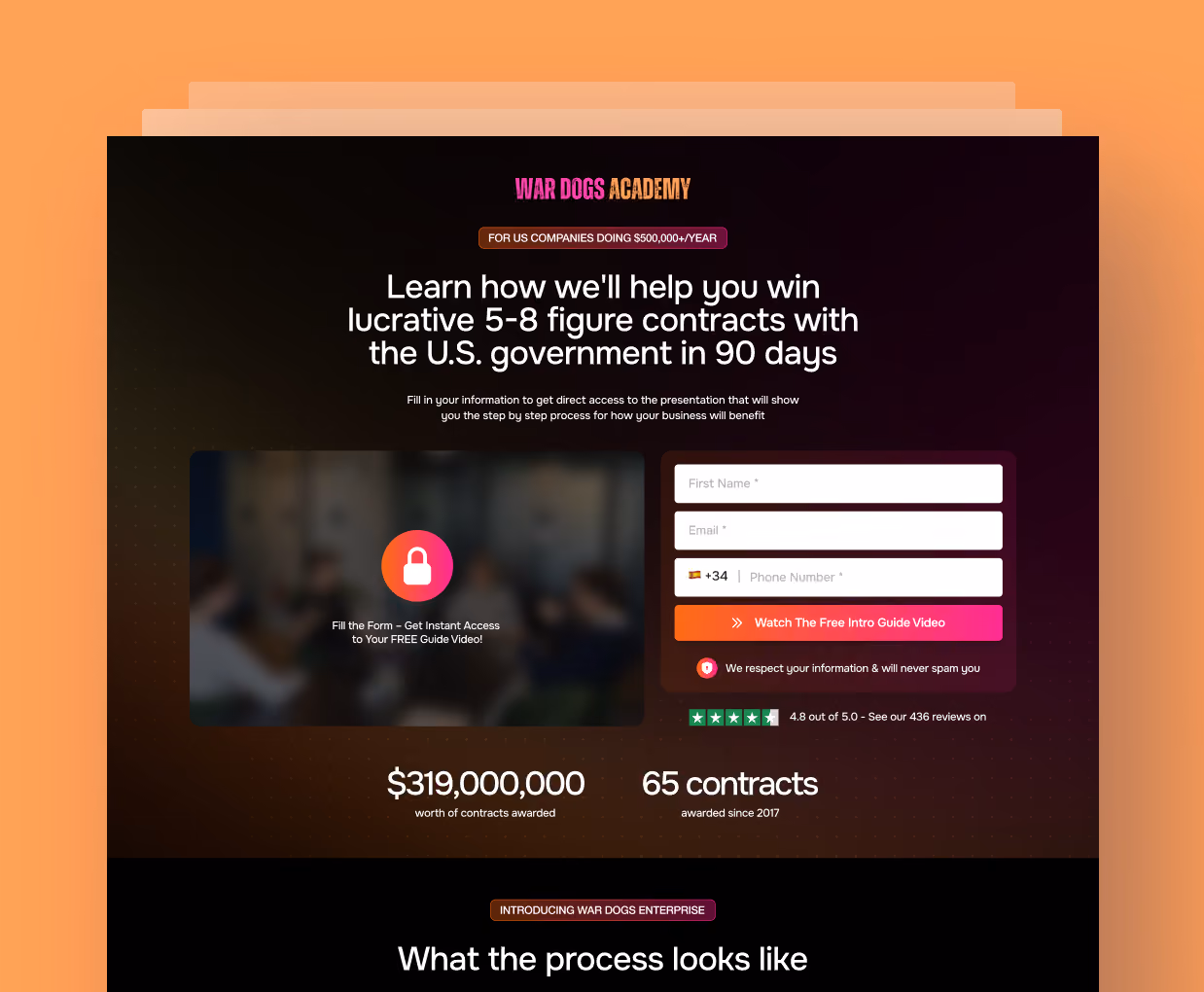 Wardogs Academy Website Redesign