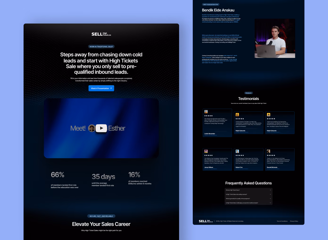SellHighTicket Website Revamp