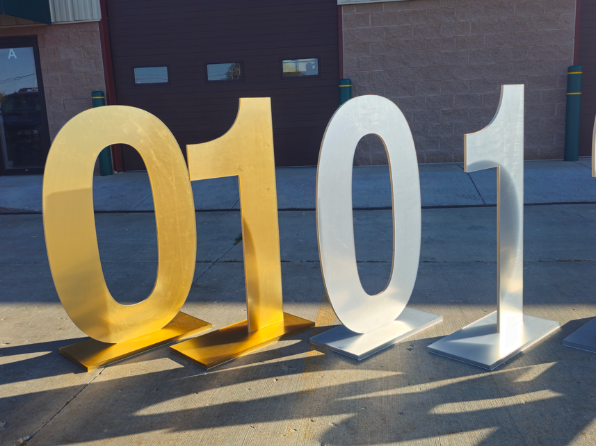 Mirror Flat Standing Marquee