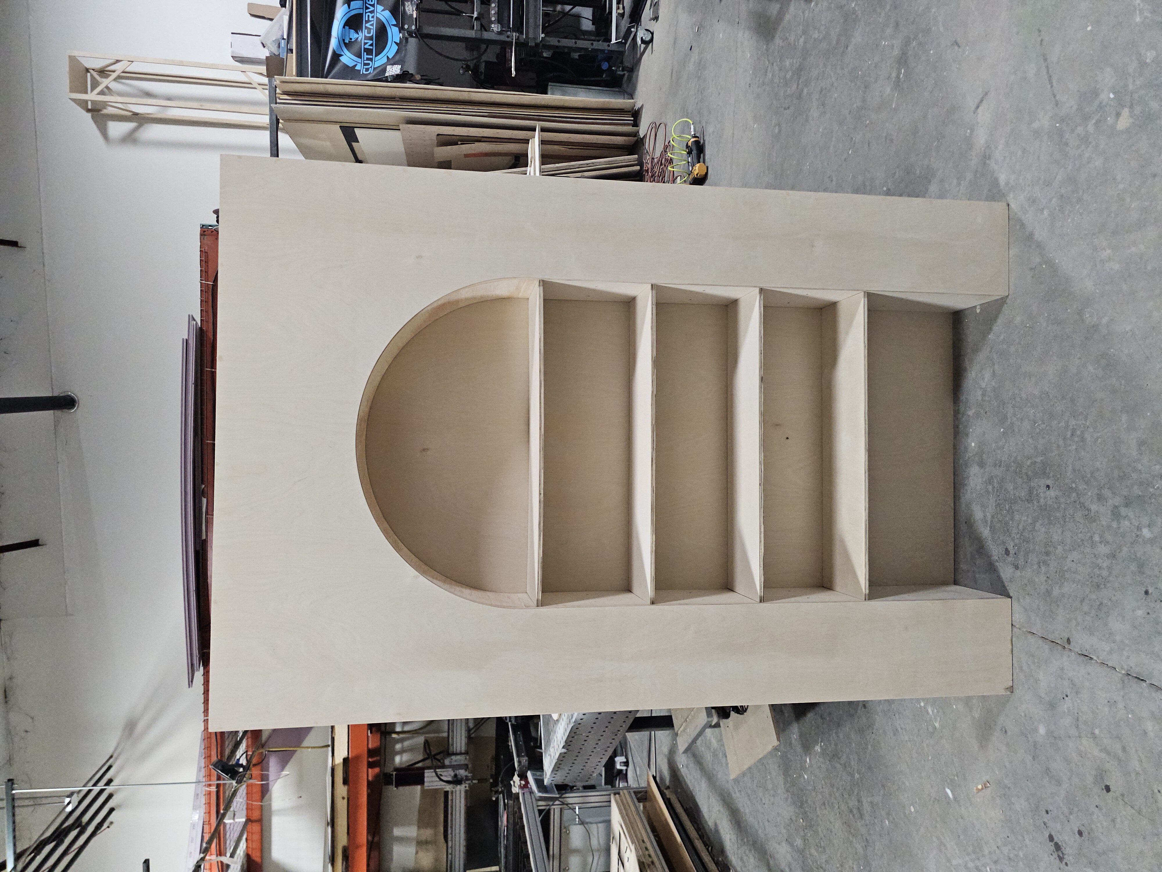 3D Wall with Shelving