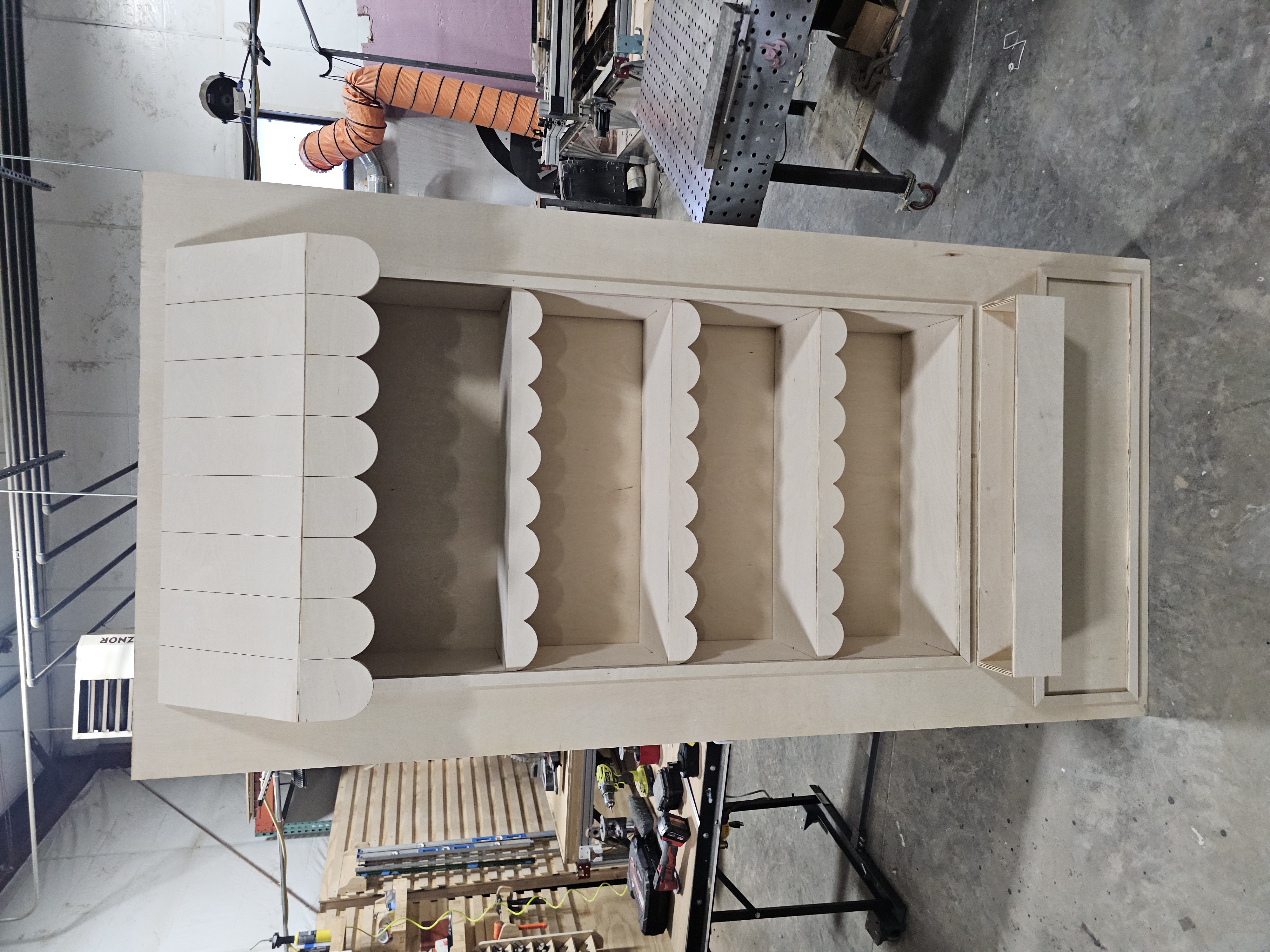 3D Wall with Shelving