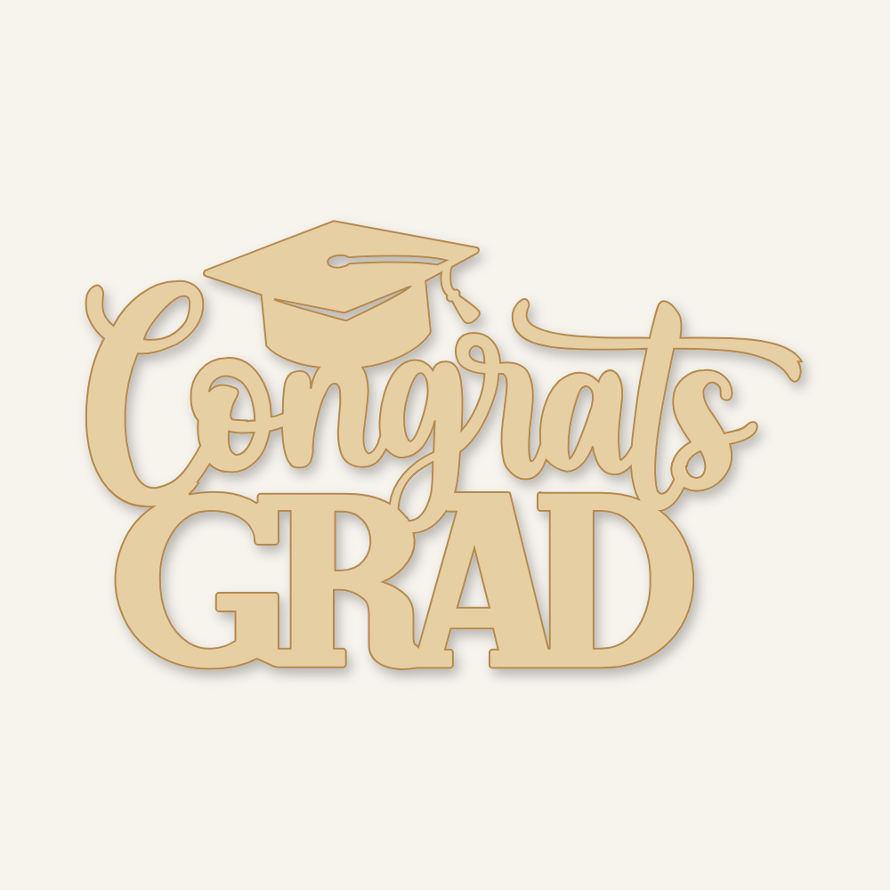 Congrats GRAD Wood Sign