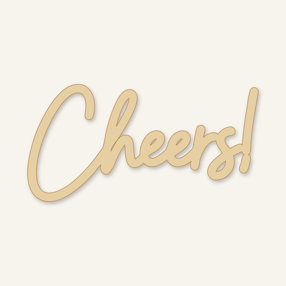 Cheers Wood Sign