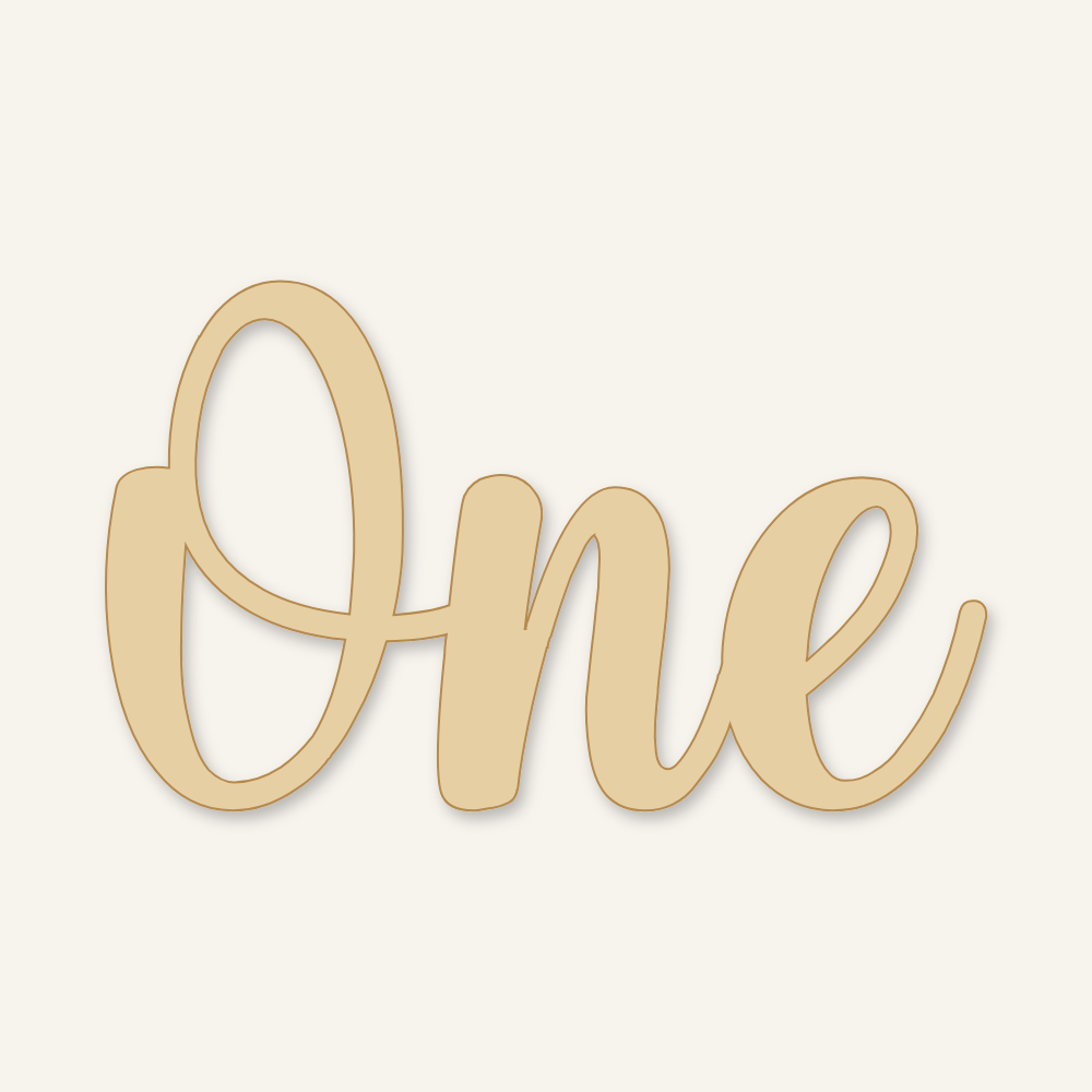 One Wood Sign