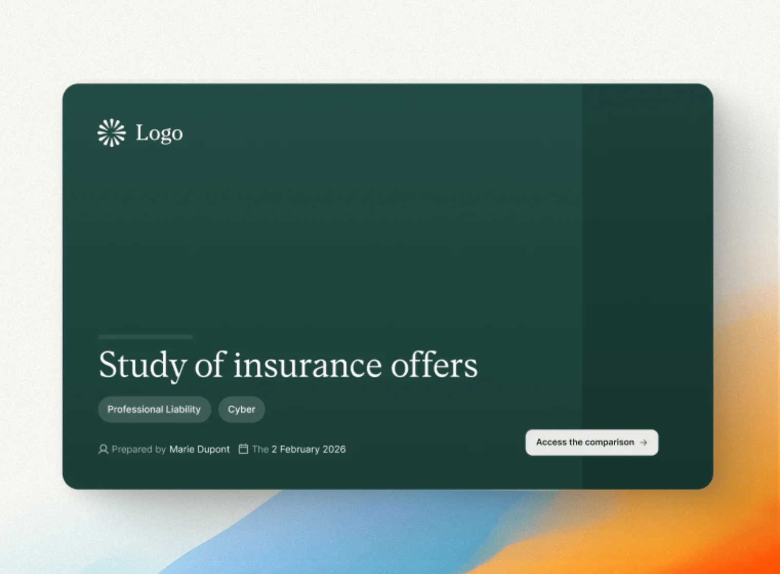 Illustration Generate a professional customer presentation