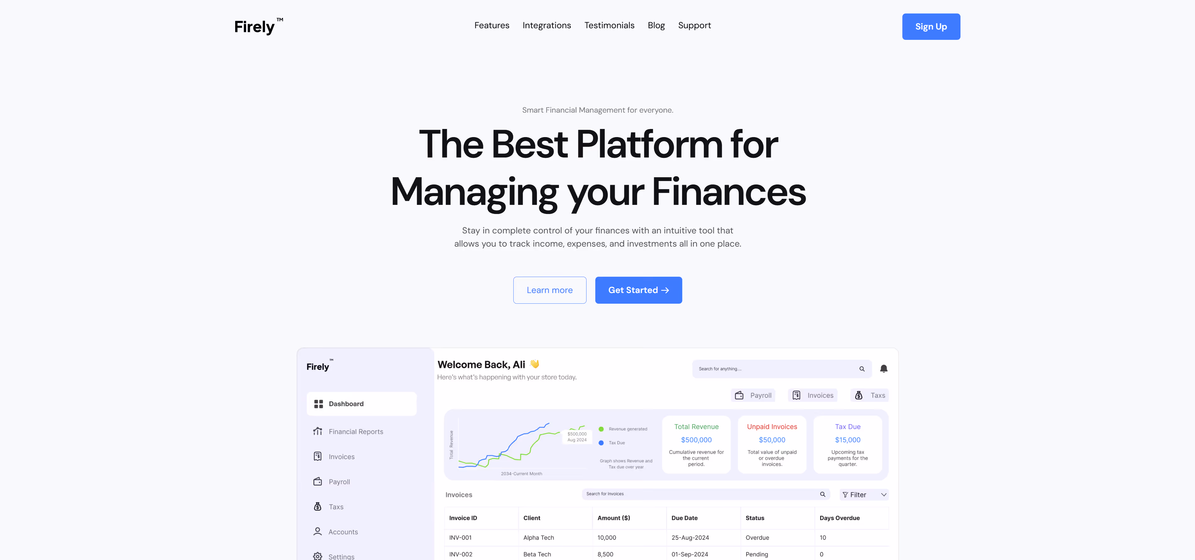 Firely finance platform website redesign - Webflow development by SergioFlow