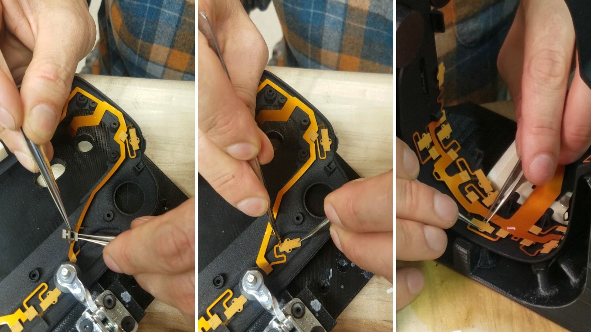 Image of the sensor bonding placement for the VR head-mounted display