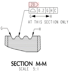 Drawing showing the addition of a note 20 reference for detent datums