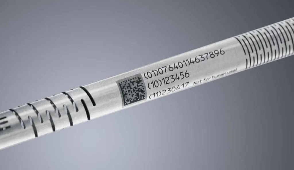 Image courtesy of TRUMPF depicting unlimited black marking using fiber lasers