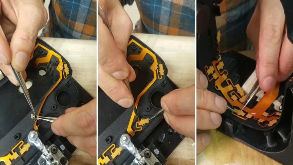 Image of the sensor bonding placement for the VR head-mounted display