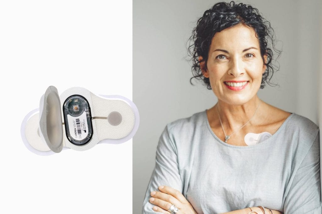 Image courtesy of Cardiac Insight depicting a patient with the wearable ECG device