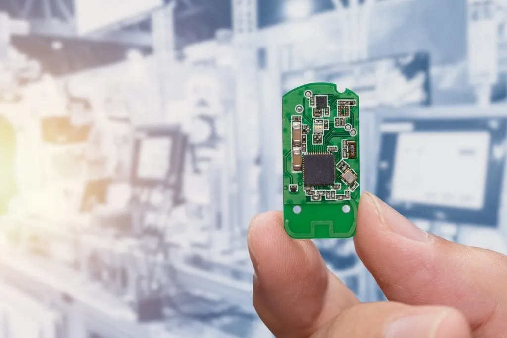 Image showing the shrinking scale of electronics