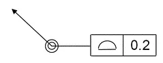Drawing of the GD&T notation for Profile All Over