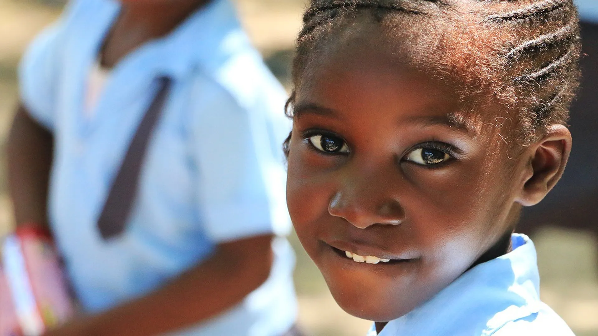 Close up of student at Royal Chundu School