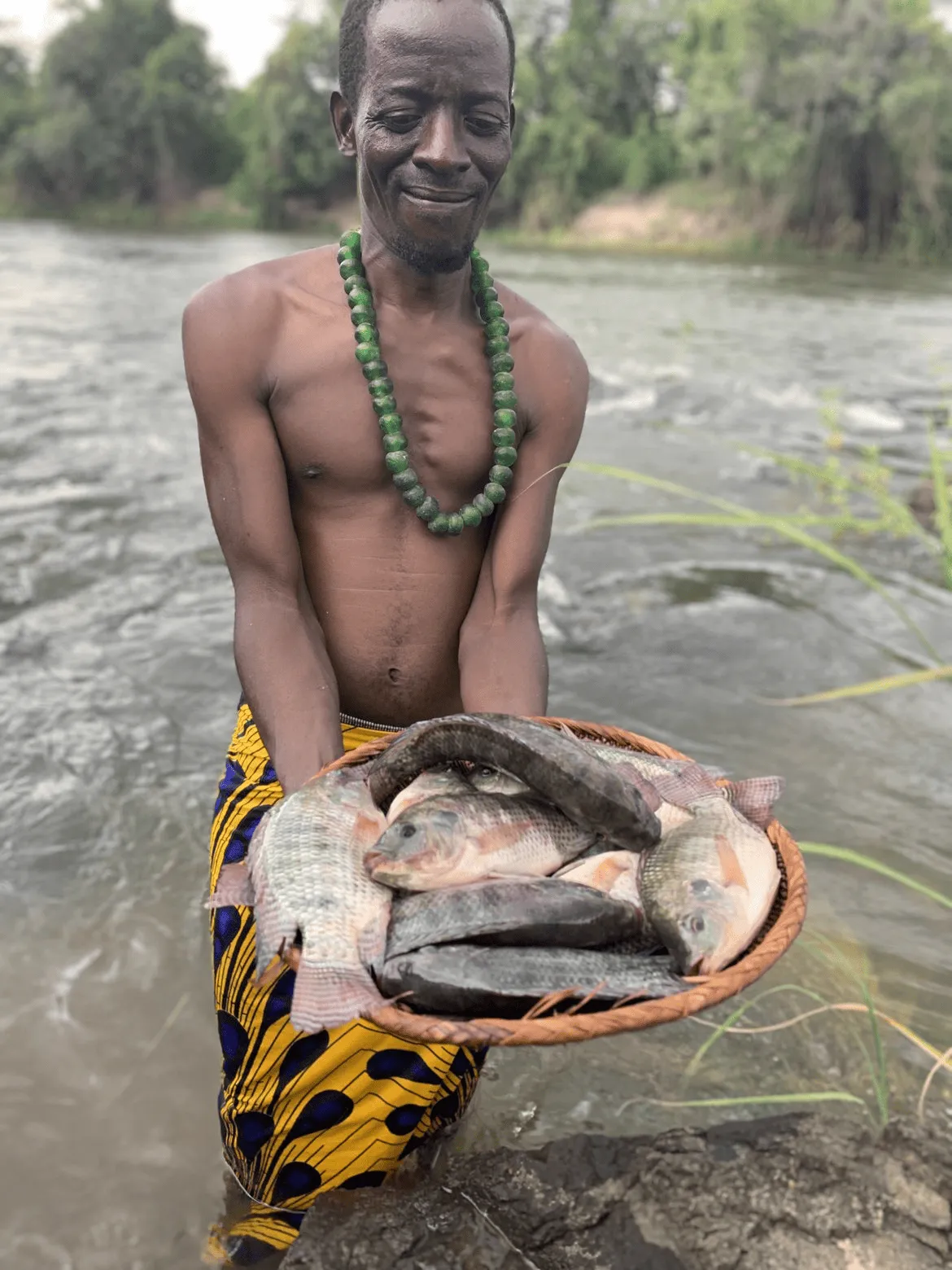 A fisherman on the Zambezi River at Royal Chundu