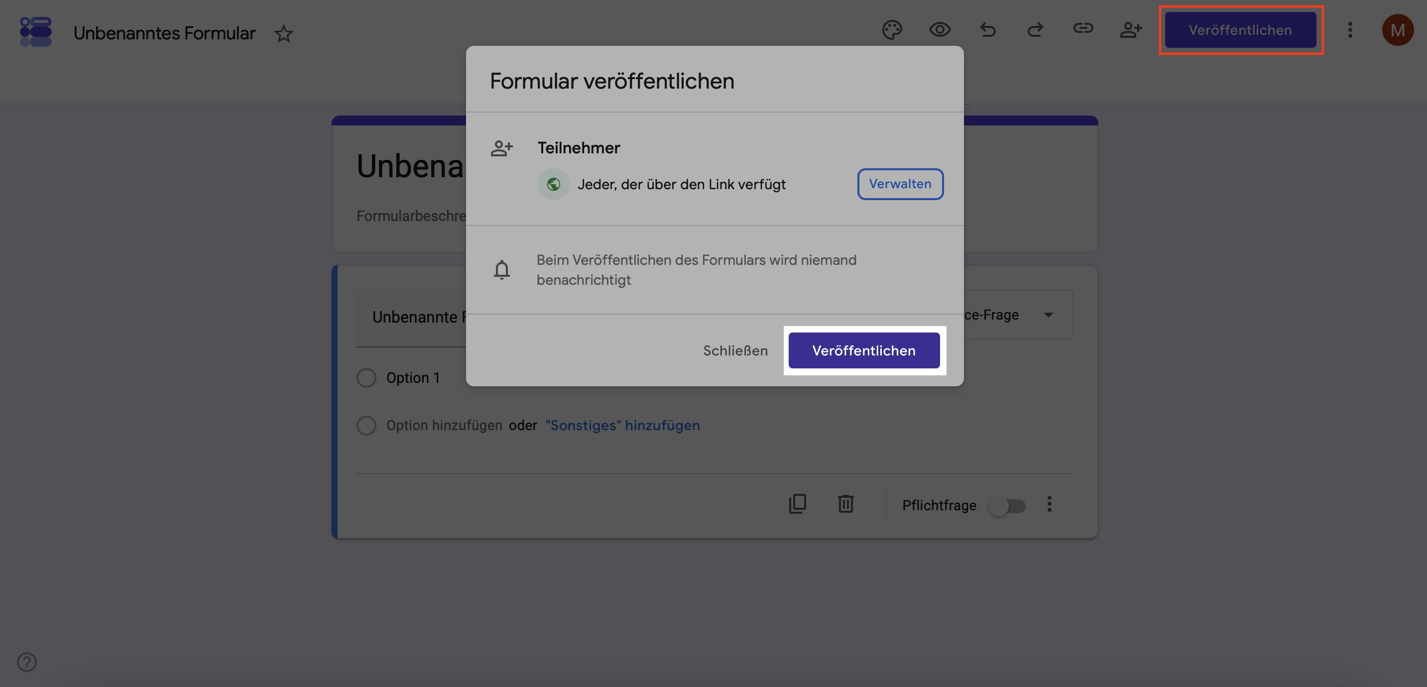 So veröffentlichst du Google Formulare