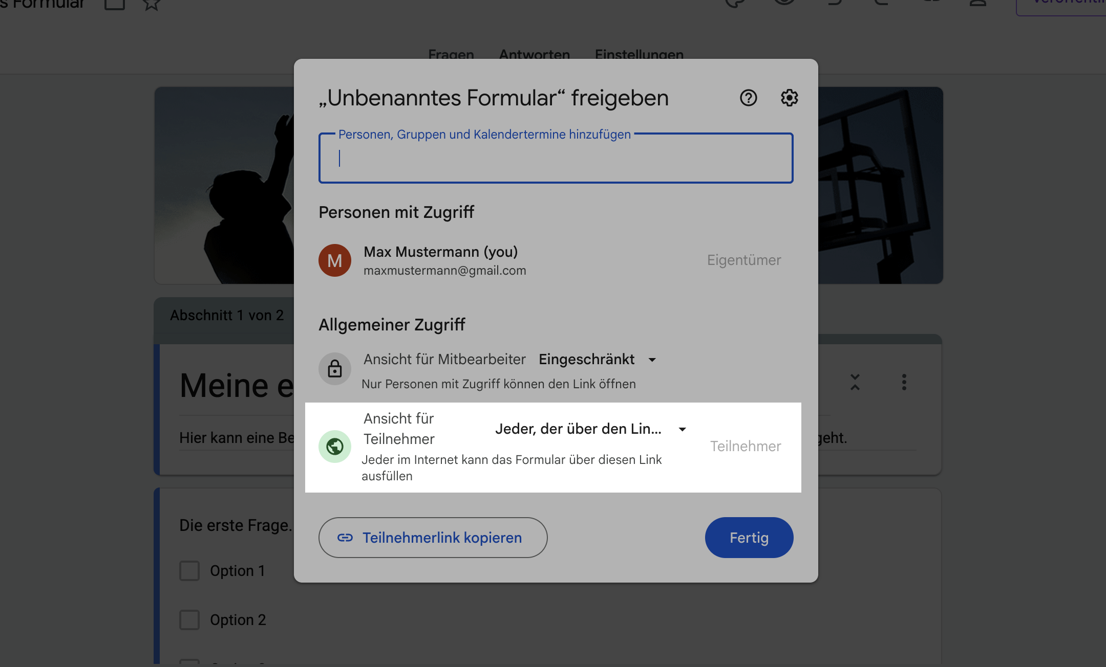 Google Formulare ohne Konto und Anmeldung ausfüllen - so gehts