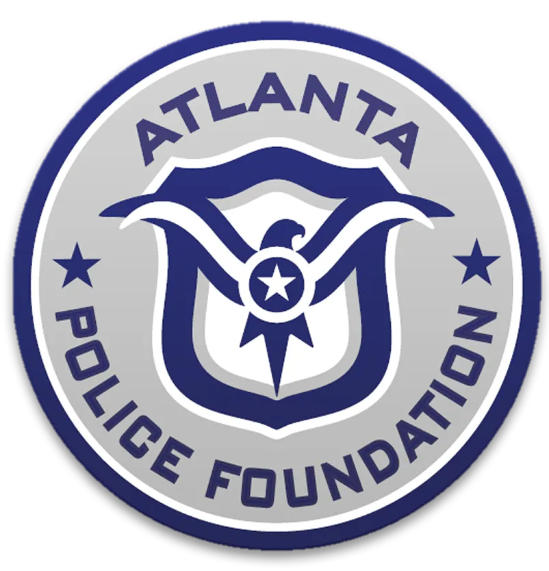 Atlanta Police Foundation emblem with an eagle and stars in blue and gray colors.