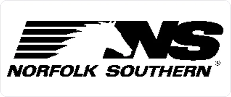 Norfolk Southern logo with stylized horse head and NS letters.