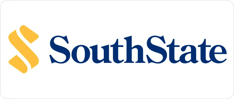 SouthState company logo with stylized yellow 'S' symbol and blue text.
