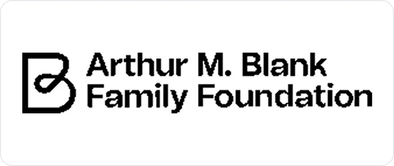 Arthur M. Blank Family Foundation wordmark with stylized letter B logo on the left.
