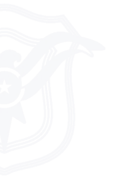 Stylized shield emblem with a star and curved ribbon design in dark blue.