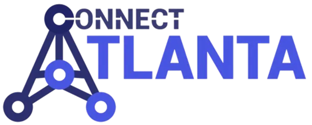 Connect Atlanta logo featuring stylized connected nodes forming the letter A beside the words 'CONNECT ATLANTA' in blue.