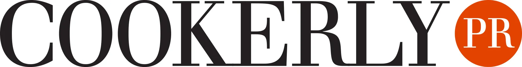 Logo with the word 'COOKERLY' in large black serif letters followed by a solid orange circle containing the white letters 'PR'.