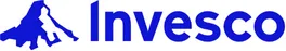 Invesco logo with a blue mountain-like symbol to the left of the word Invesco in bold blue letters.