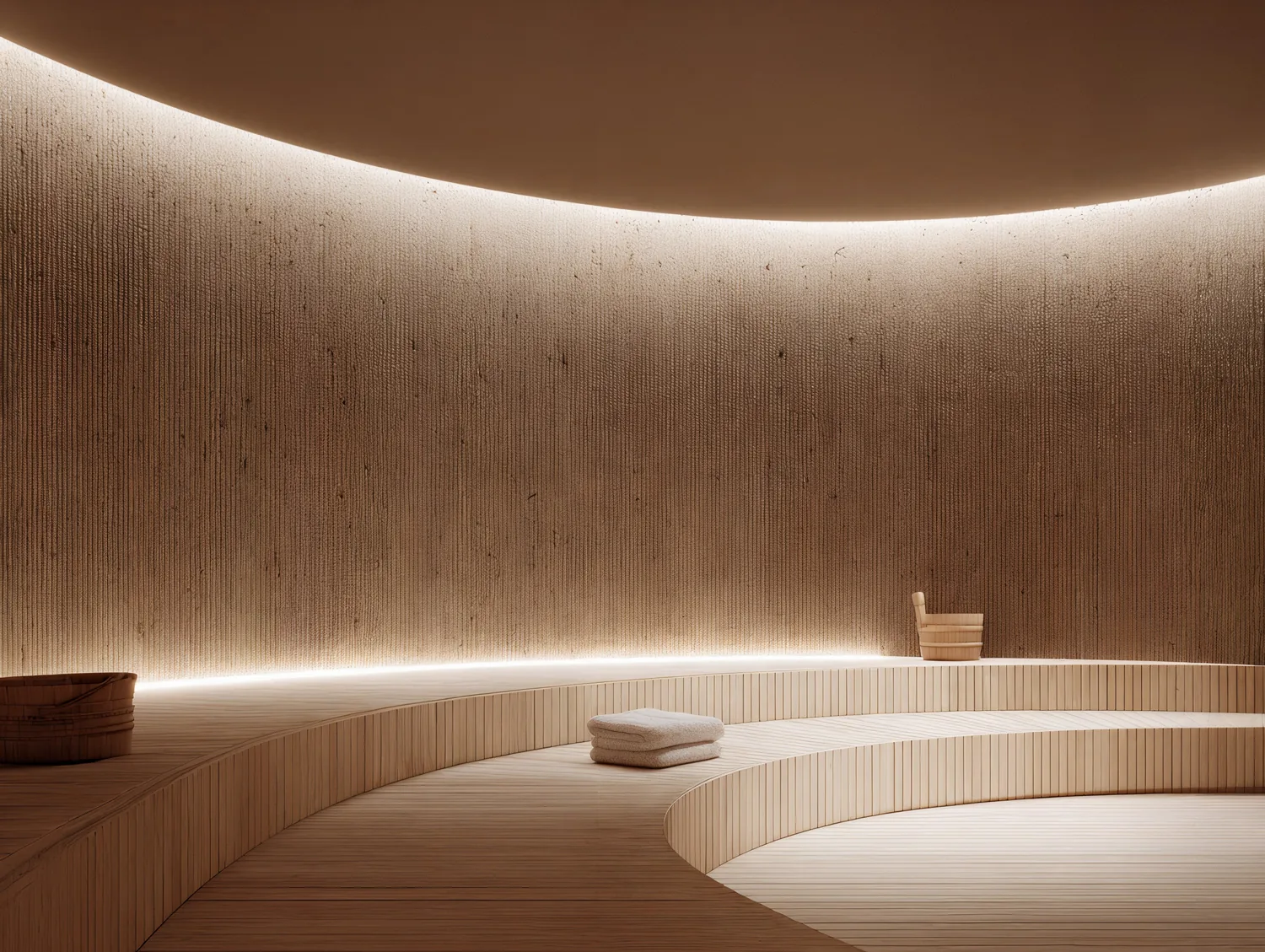 Sauna and recovery space at Momentum sports club, Paris