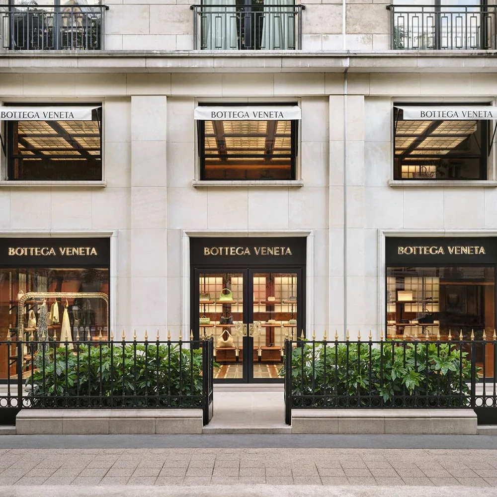 Façade of the Bottega Veneta boutique in Paris