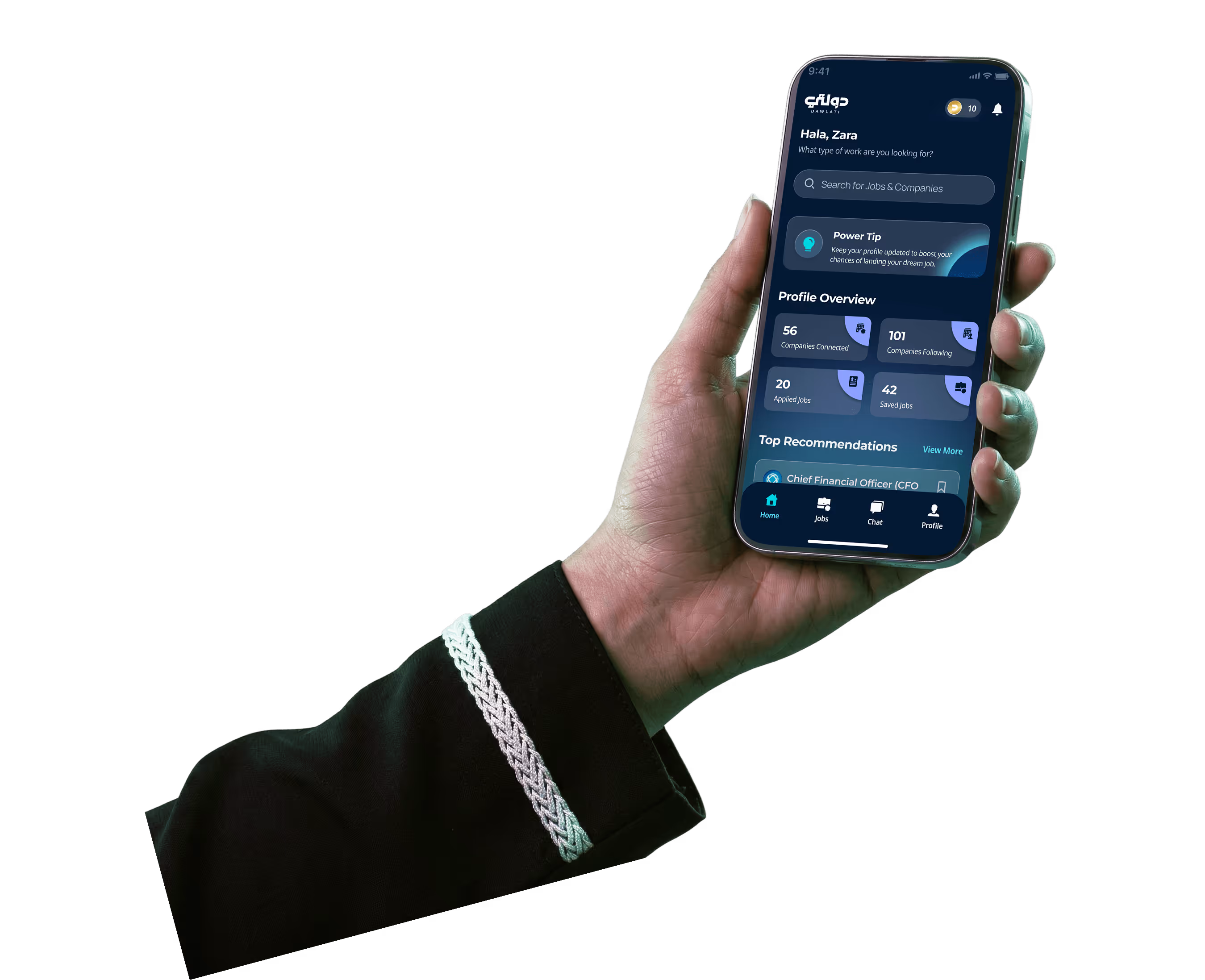 Dawlati's smart AI algorithm matching Emirati candidates with private sector roles.4Website Banner