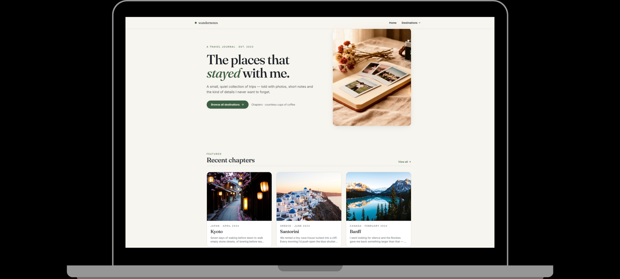 WanderNotes project