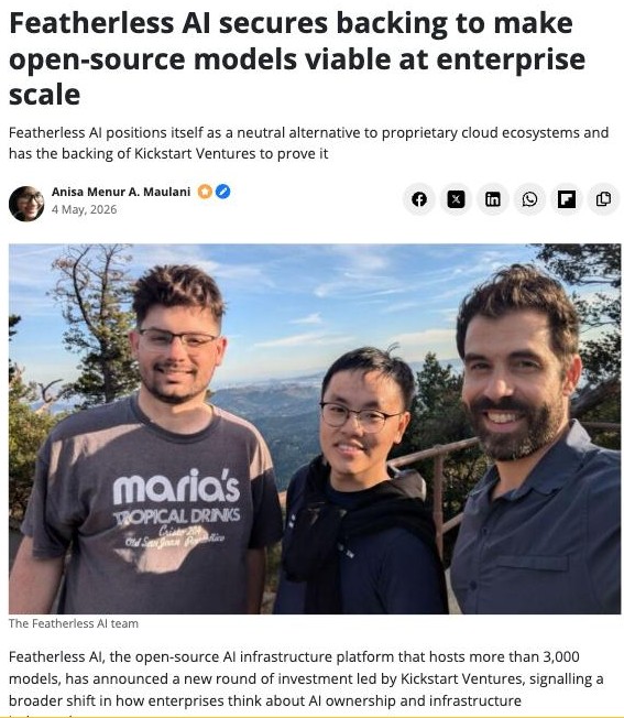 e27 article: Featherless AI secures backing to make open-source models viable at enterprise scale