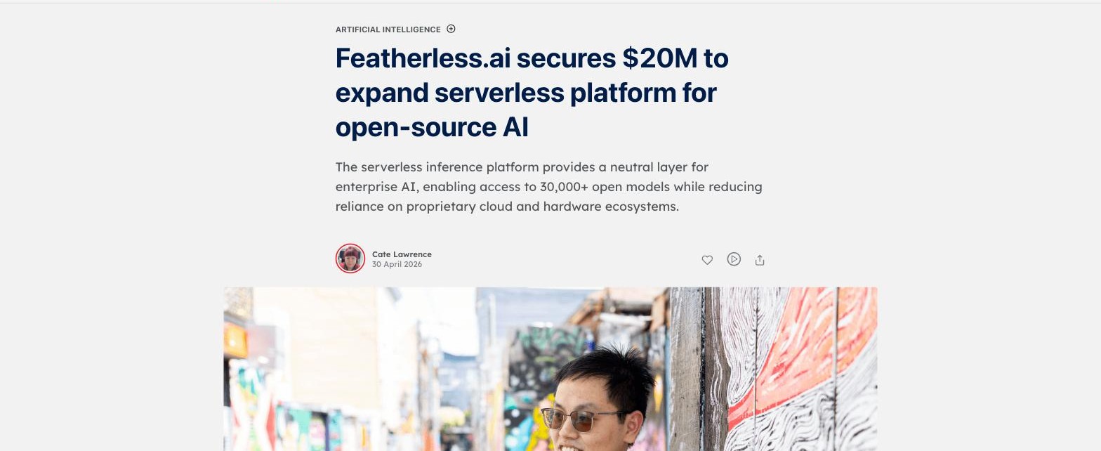 Tech.eu article: Featherless.ai secures $20M to expand serverless platform for open-source AI