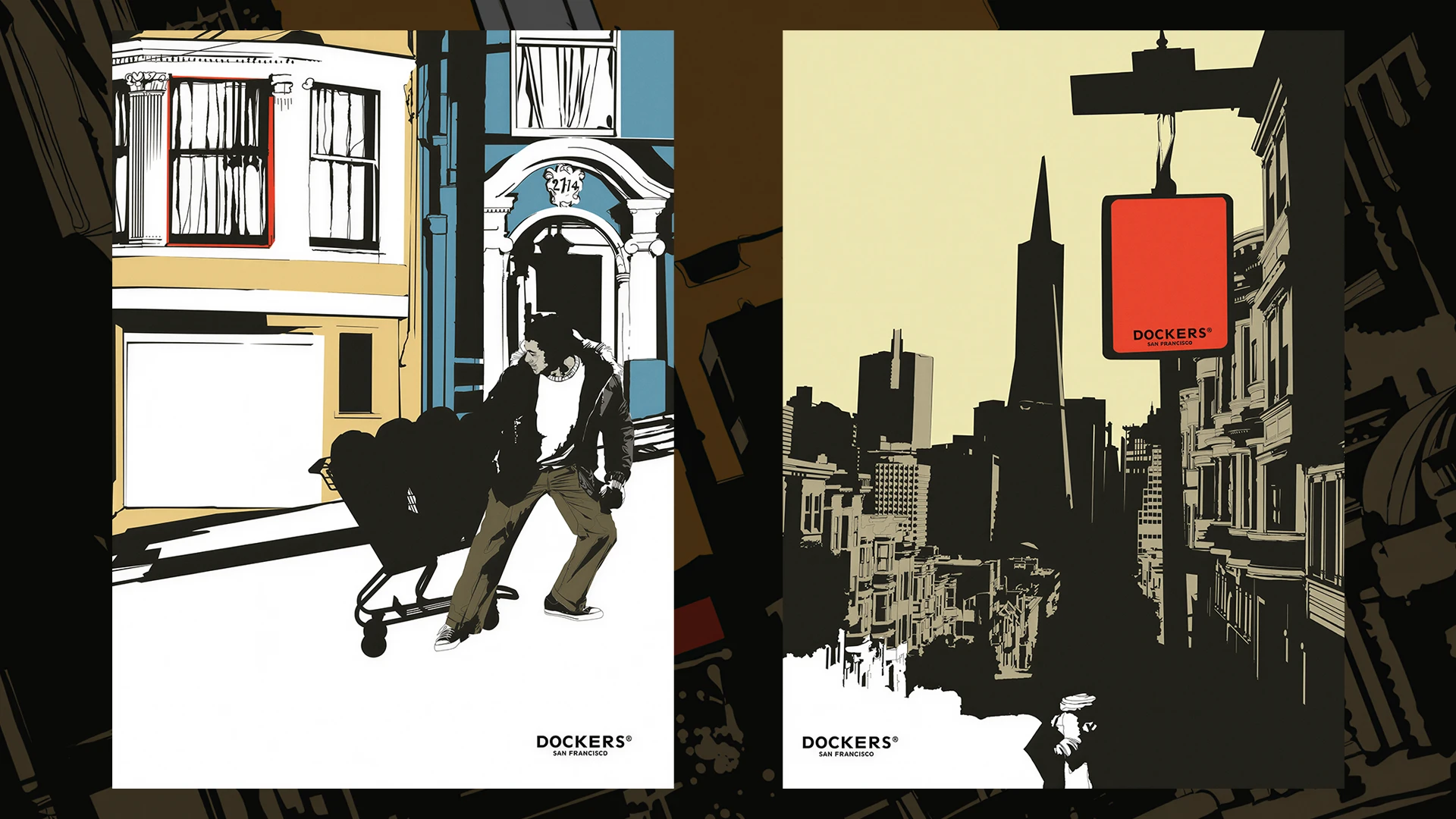 Key Visuals & Ilustración para Dockers San Francisco, 2007