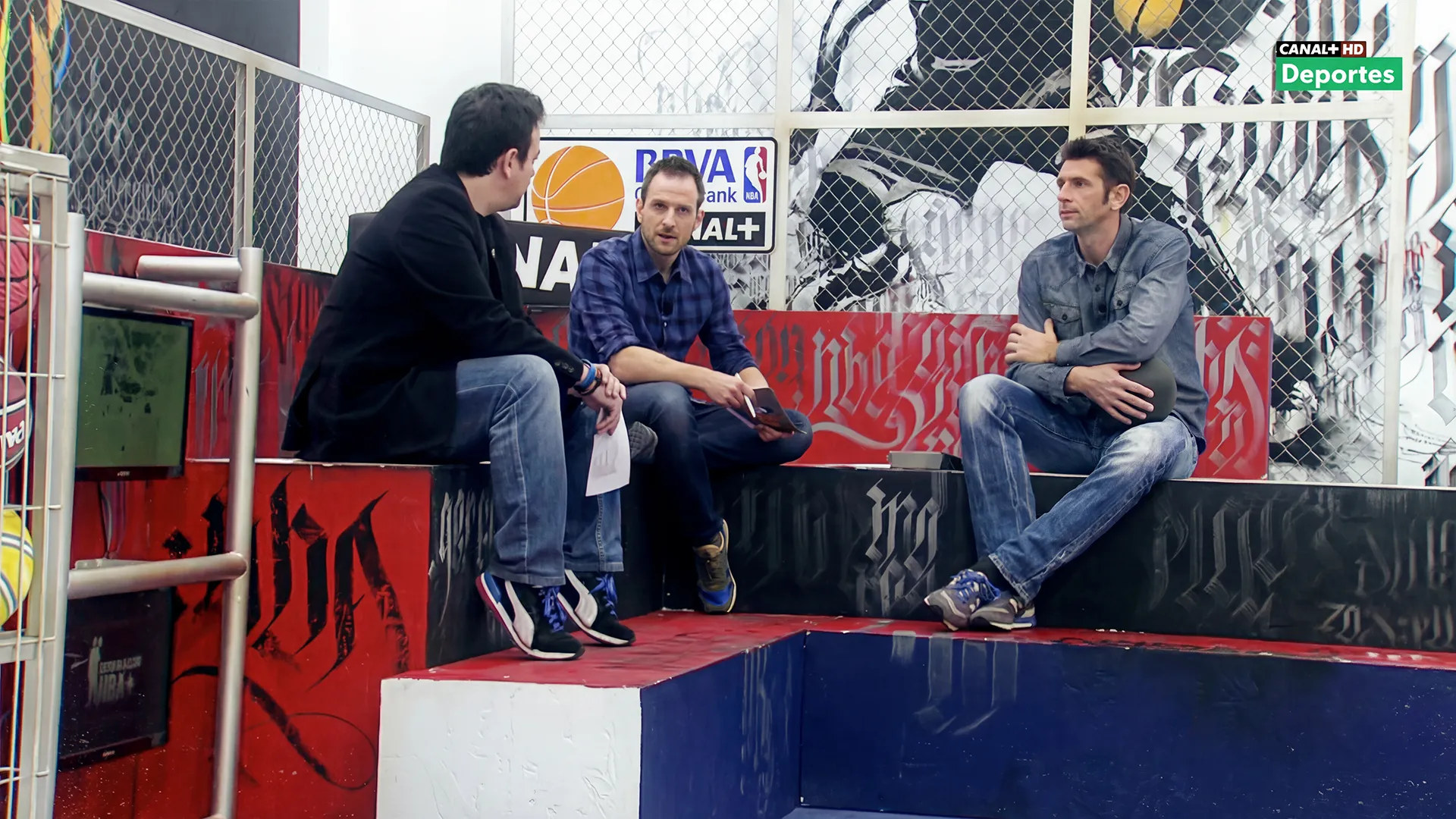 Visuales televisión & Pintura mural para Canal+ Generación NBA, 2014